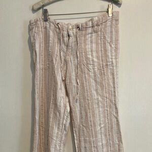 Just Living Linen / Cotton Striped Pants / S